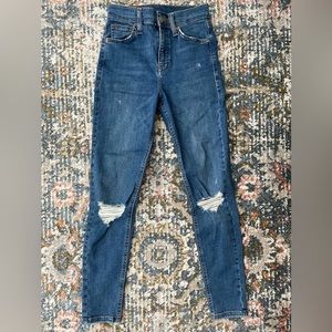 Topshop ripped skinny jeans